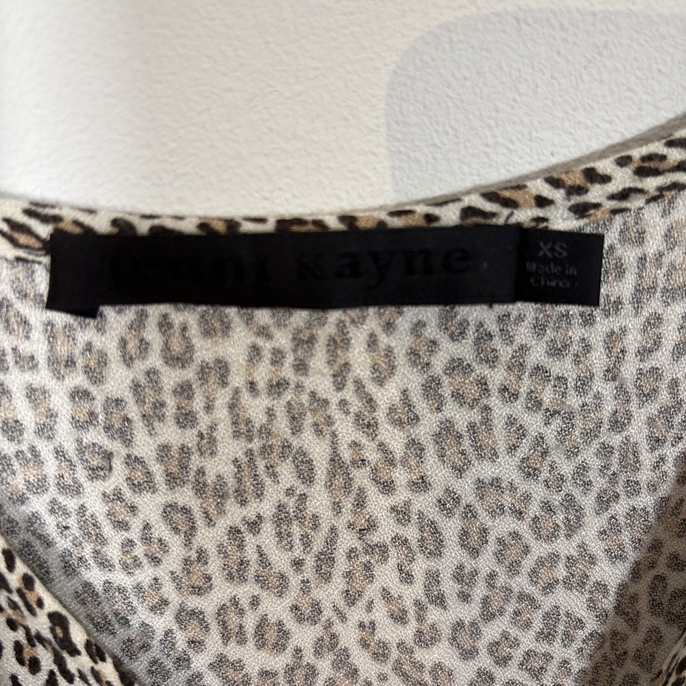 Jenni Kayne Leopard Slip Dress 100% Viscose Italian Fabric Maxi Dress XS Drapey - Picture 8 of 14